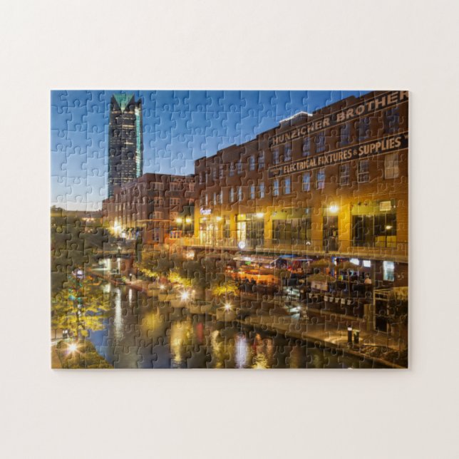 USA, Oklahoma, Oklahoma City, Bricktown Puzzle (Horizontal)