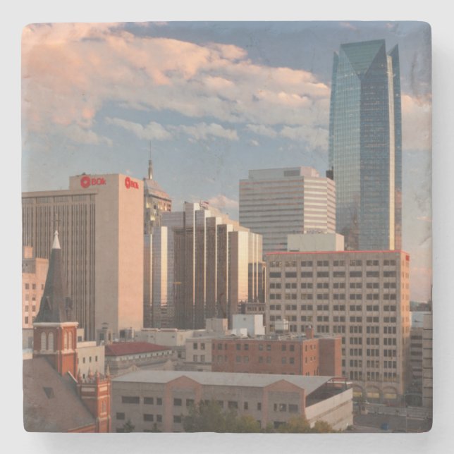 USA, Oklahoma, Oklahoma City, Elevated City Steinuntersetzer (Vorderseite)