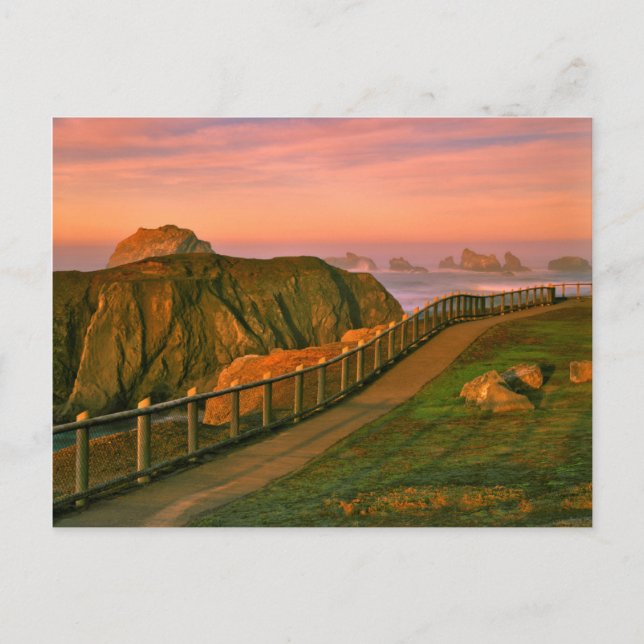 USA, Oregon, Bandon. Von Trail aus sichtbare Felse Postkarte (Vorderseite)