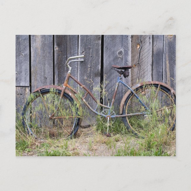 USA, Oregon, Bend. A dilapidated old bike Postkarte (Vorderseite)