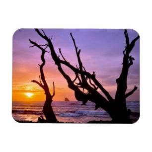 USA, Oregon, Cape Meares. Sonnenuntergang Magnet