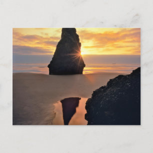 USA, Oregon. Felsbildung bei Sonnenuntergang Postkarte