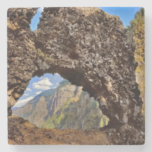 USA, Oregon. Felsen des Ages Arch im Fluss Columbi Steinuntersetzer (Vorderseite)