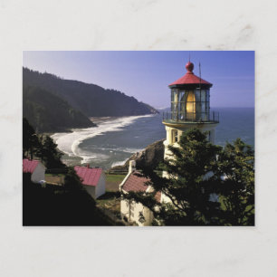 USA, Oregon, Florence. Heceta Head Leuchtturm Postkarte