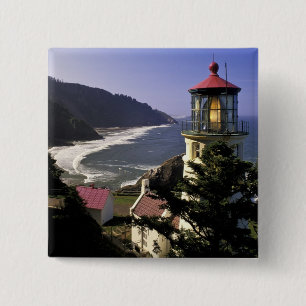 USA, Oregon, Florenz. Heceta Head Lighthouse Button