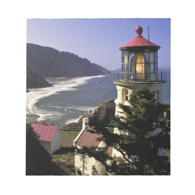 USA, Oregon, Florenz. Heceta Head Lighthouse Notizblock (Vorderseite)