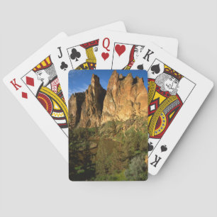 USA, Oregon, Granite Cliffs At Smith Rock Staat Spielkarten