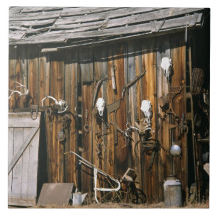 USA, Oregon, Harney County. Alte Mietstall Fliese