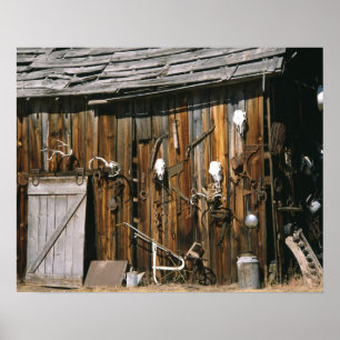 USA, Oregon, Harney County. Alte Mietstall Poster