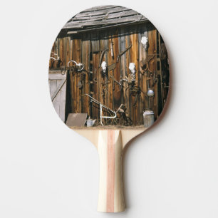 USA, Oregon, Harney County. Alte Mietstall Tischtennis Schläger