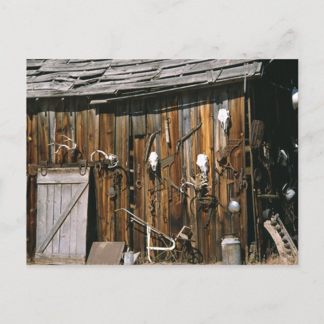 USA, Oregon, Harney Landkreis. Altwohnhalle Postkarte (Vorderseite)