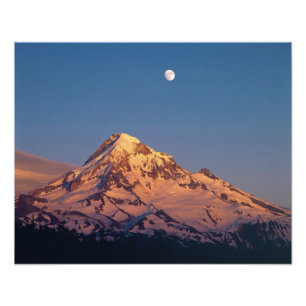 USA, Oregon, Mt Hood. Sonnenuntergang erzeugt Alpe Fotodruck