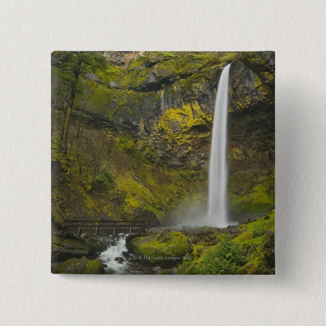 USA, Oregon, Multnomah County, Elowah Fälle Button (Vorderseite)