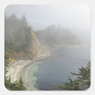USA, Oregon, Ozeanblick, Kap Arago, Bandon Quadratischer Aufkleber