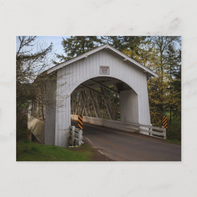 USA, Oregon, Scio, Hannah Bridge 2 Postkarte (Vorderseite)