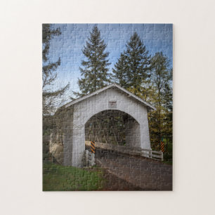 USA, Oregon, Scio, Hannah Bridge 2 Puzzle