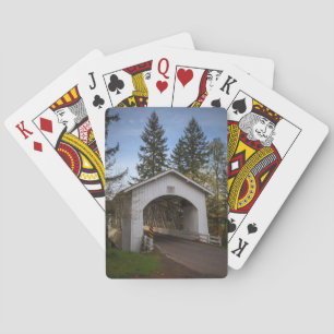 USA, Oregon, Scio, Hannah Bridge 2 Spielkarten