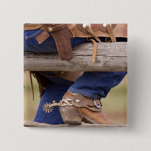 USA, Oregon, Seneca, Ponderosa Ranch. Cowboy Button