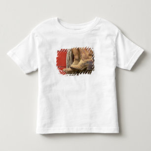 USA, Oregon, Seneca, Ponderosa Ranch. Nahaufnahme Kleinkind T-shirt
