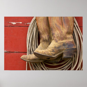 USA, Oregon, Seneca, Ponderosa Ranch. Von Nahem Poster