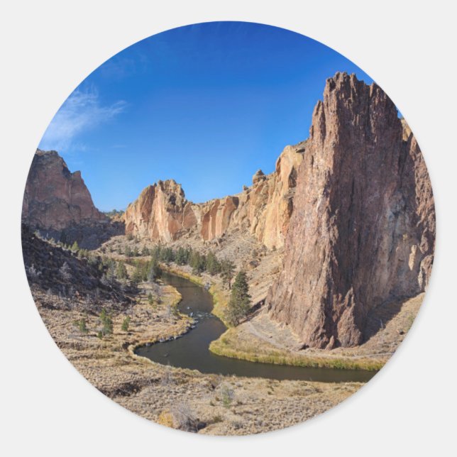 USA, Oregon, Smith Rock Staat Park Runder Aufkleber (Vorderseite)