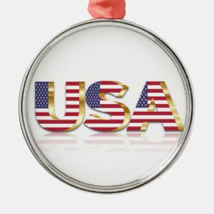 USA ORNAMENT AUS METALL