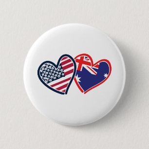 USA - Österreich-Liebe Button