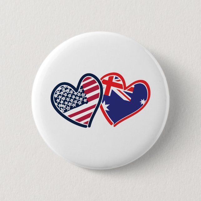 USA - Österreich-Liebe Button (Vorderseite)