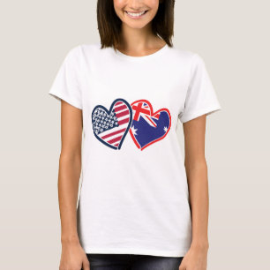 USA - Österreich-Liebe T-Shirt