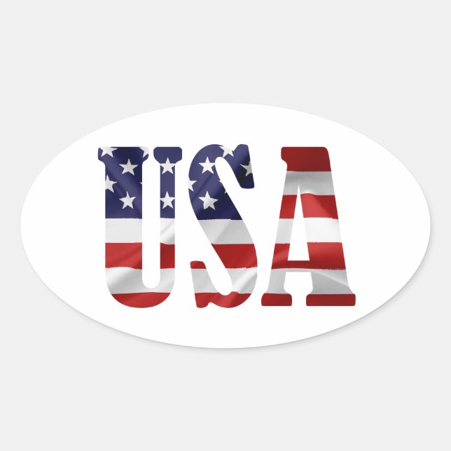 USA OVALER AUFKLEBER (Vorderseite)