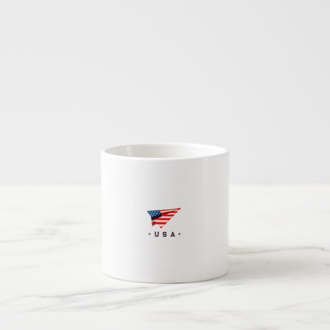 USA-Papierflugzeug-Flagge Espressotasse (Vorderseite)