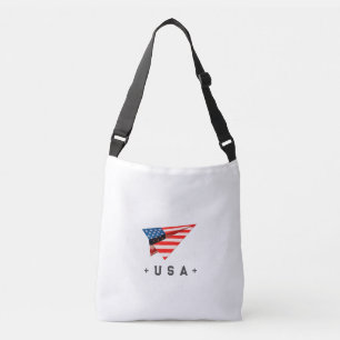 USA-Papierflugzeug-Flagge Tragetaschen Mit Langen Trägern