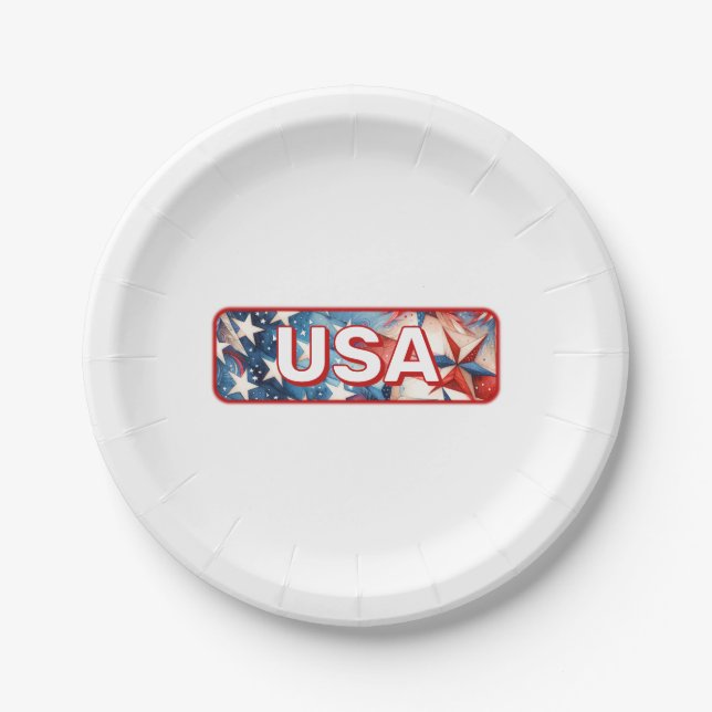 USA PAPPTELLER (Vorderseite)