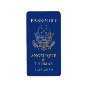 USA Passport Emblem Travel Theme Gefallen Adressaufkleber