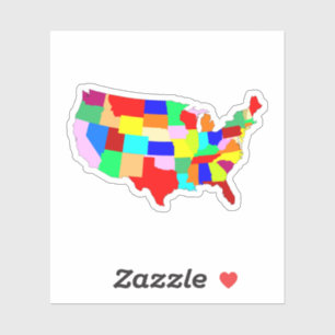 USA Patchwork-Karte Aufkleber