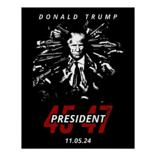 USA Patriot Donald Trump Kundgebung 2024 Kampf! Poster
