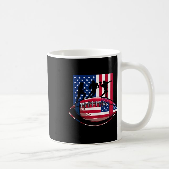 Usa Patriot Oder American Football 4. Juli Ameri Kaffeetasse (Rechts)