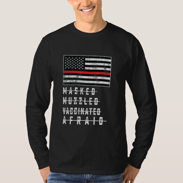 Usa Patriot Unmaskiert Unmuzzled Ungeimpftes Unafr T-Shirt (Vorderseite)