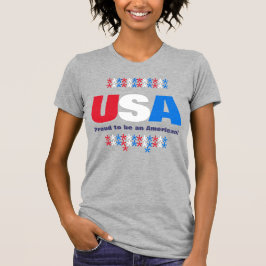 USA Patriotic 50 Stars Red White Blue T-Shirt