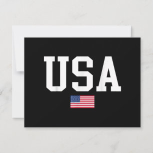 USA Patriotic American Flag for Men Women Kids Boy Feiertagskarte
