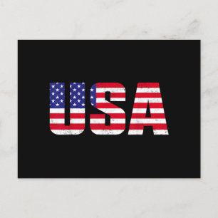 USA Patriotic American Flag for Men Women Kids Boy Feiertagspostkarte