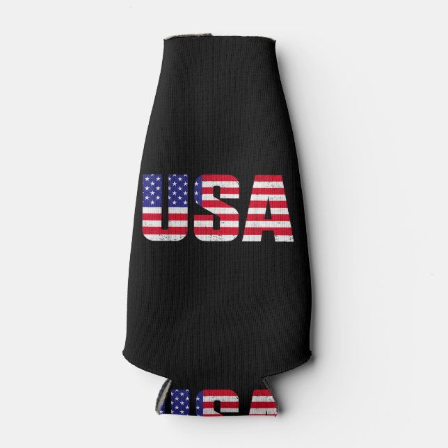 USA Patriotic American Flag for Men Women Kids Boy Flaschenkühler (Vorderseite)