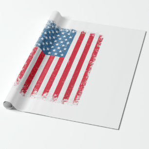 USA Patriotic American Flag for Men Women Kids Boy Geschenkpapier