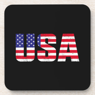 USA Patriotic American Flag for Men Women Kids Boy Getränkeuntersetzer