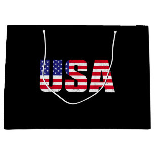USA Patriotic American Flag for Men Women Kids Boy Große Geschenktüte
