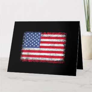 USA Patriotic American Flag for Men Women Kids Boy Karte