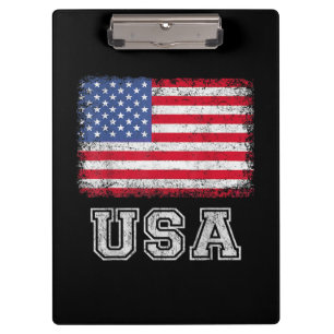 USA Patriotic American Flag for Men Women Kids Boy Klemmbrett