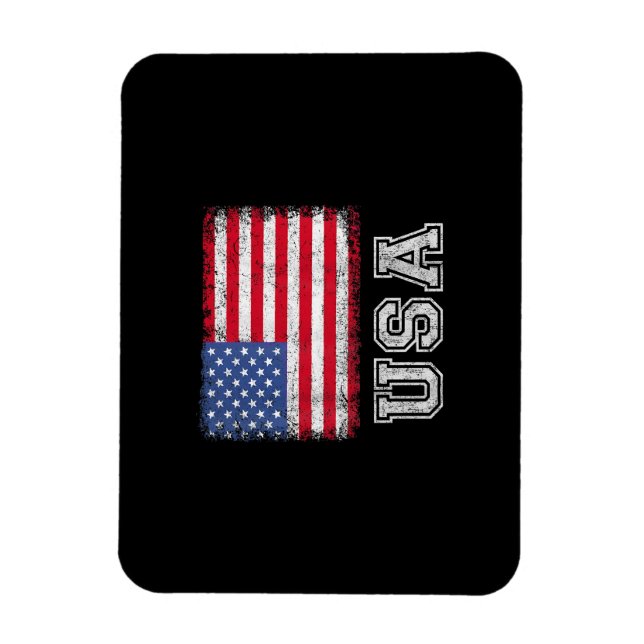 USA Patriotic American Flag for Men Women Kids Boy Magnet (Vertikal)