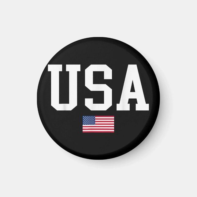 USA Patriotic American Flag for Men Women Kids Boy Magnet (Vorne)