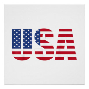 USA Patriotic American Flag for Men Women Kids Boy Poster